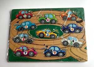 Melissa & Doug Tow Truck Magnetic Puzzle Game Wooden Board